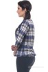 Lynda Casual 3/4 Sleeve Checkered Women's Top Lynda Casual 3/4 Sleeve Checkered Women's Top